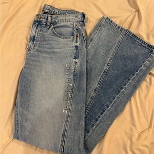 American Eagle Outfitters Women's Light Blue Straight Leg Jeans